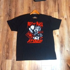 WWE NWO Red and Black Attack 4 Life Run With The Pack T Shirt XXL NEW